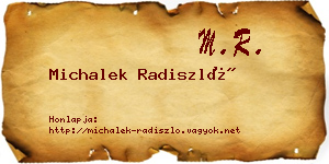 Michalek Radiszló névjegykártya